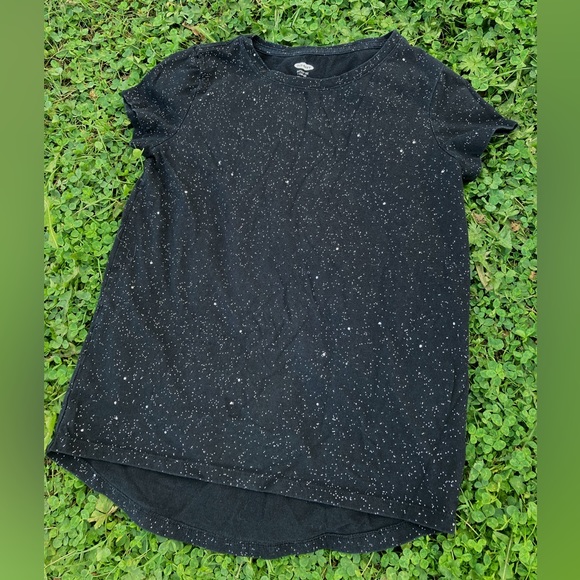 Old Navy Glitter Softest Tee Kids 10-12 Large - Picture 3 of 4